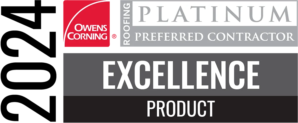 Owens Corning Product Excellence Award 2024 presented to New View Roofing