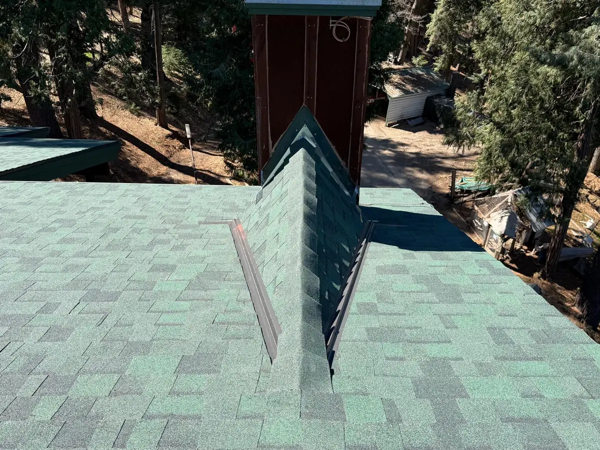 Mountain Cabin Full Reroof – Multi-Dormer Layout – Owens Corning Château Green in Shaver Lake, CA by New View Roofing – Photo 3