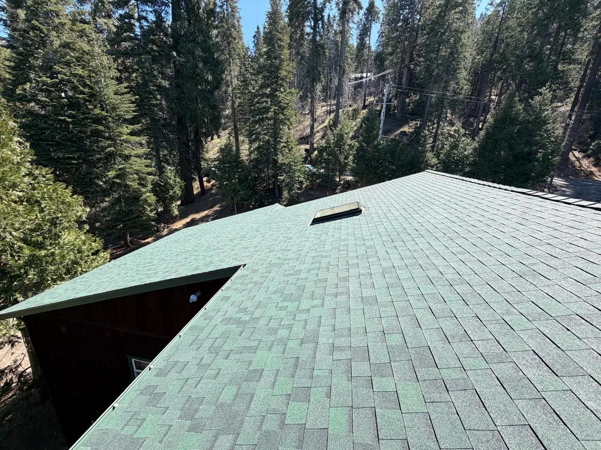 Mountain Cabin Full Reroof – Multi-Dormer Layout – Owens Corning Château Green in Shaver Lake, CA by New View Roofing – Photo 7